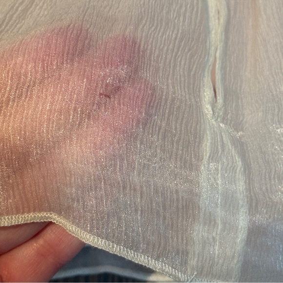 House of Harlow 1960 X REVOLVE Burna Blouse Cream Sz M Romantic Flouncy Coquette - Picture 10 of 16